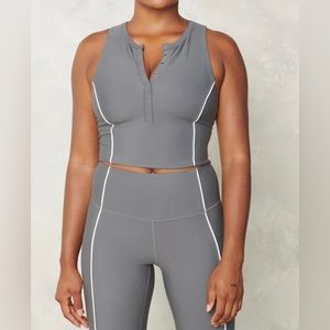 YPB sculptLUX Curve Love Plunge Henley Slim Tank & Curve Love 7/8-Length Legging